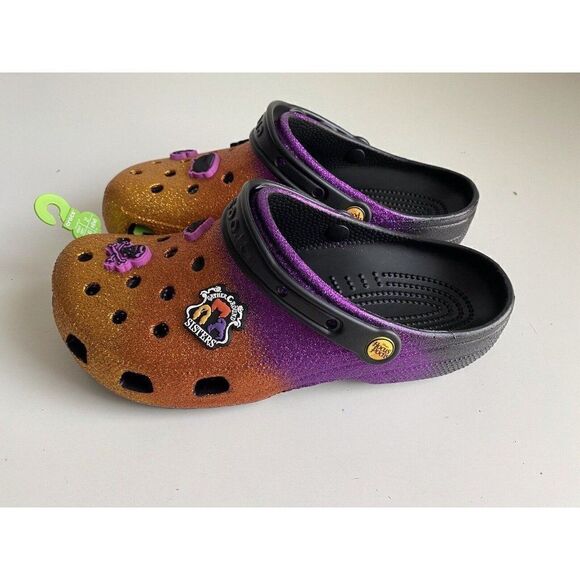 Crocs Disney Hocus Pocus Slip On Classic Clogs Sandals Jibbitz Men’s 9 Women 11 - Picture 2 of 8